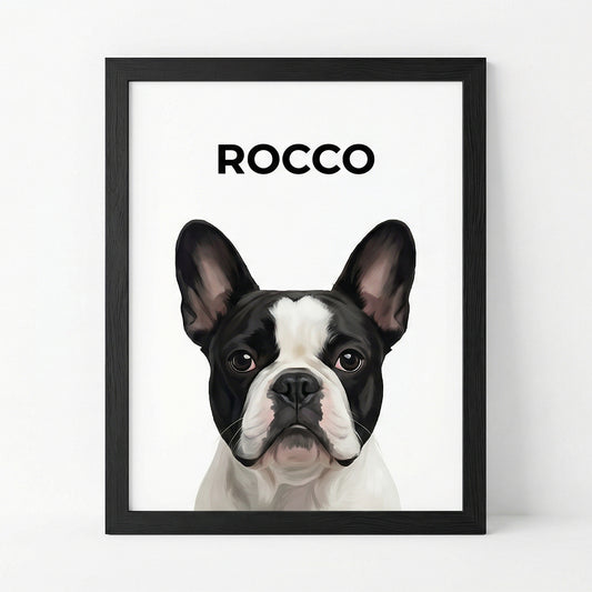 Classic Custom Pet Portrait | Personalised with Name